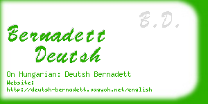 bernadett deutsh business card